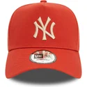 new-york-yankees-mlb-new-era-9forty-e-frame-league-essential-orange-bojd-snapback-keps-med-beige-logotyp