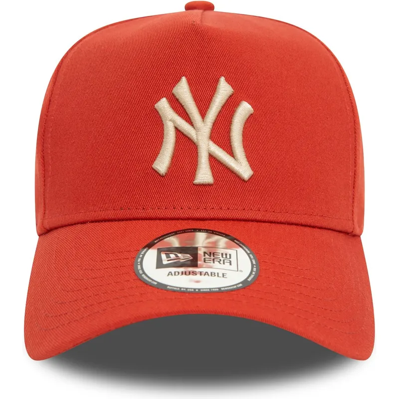new-york-yankees-mlb-new-era-9forty-e-frame-league-essential-orange-bojd-snapback-keps-med-beige-logotyp
