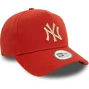 new-york-yankees-mlb-new-era-9forty-e-frame-league-essential-orange-bojd-snapback-keps-med-beige-logotyp