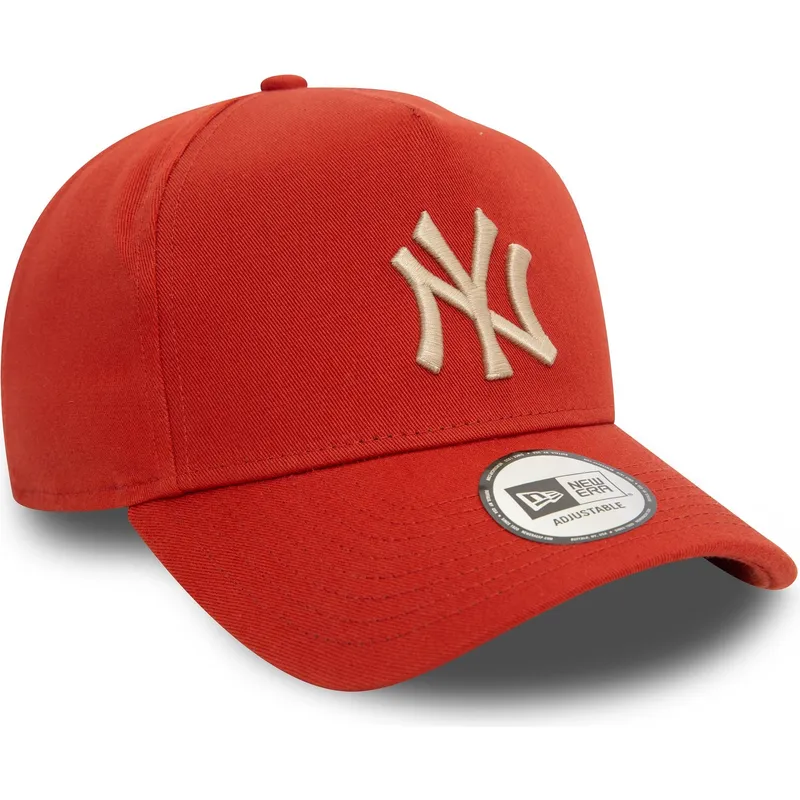 new-york-yankees-mlb-new-era-9forty-e-frame-league-essential-orange-bojd-snapback-keps-med-beige-logotyp
