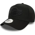 los-angeles-lakers-nba-new-era-9forty-e-frame-monochrome-svart-bojd-skarm-snapback-keps-med-svart-logotyp