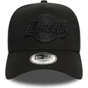 los-angeles-lakers-nba-new-era-9forty-e-frame-monochrome-svart-bojd-skarm-snapback-keps-med-svart-logotyp