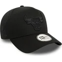 chicago-bulls-nba-new-era-9forty-e-frame-monochrome-svart-bojd-skarm-snapback-keps-med-svart-logotyp