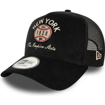 New Era 9FORTY A Frame Cord Graphic svart truckerkeps från New York stater och länder