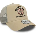 beige-truckerkeps-9forty-a-frame-cord-graphic-new-york-states-and-countries-fran-new-era
