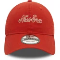 new-era-9twenty-heritage-script-justerbar-orange-bojd-keps