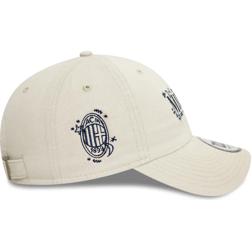 beige-justerbar-bojd-keps-9twenty-scribble-ac-milan-serie-a-fran-new-era