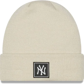 Beige Team Cuff-mössa från New York Yankees MLB av New Era