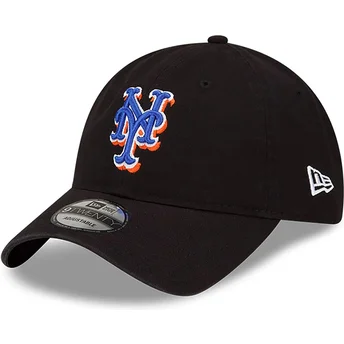 Justerbar svart 9TWENTY Core Classic keps från New York Mets MLB av New Era