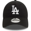 svart-bojd-justerbar-keps-9twenty-washed-fran-los-angeles-dodgers-mlb-av-new-era