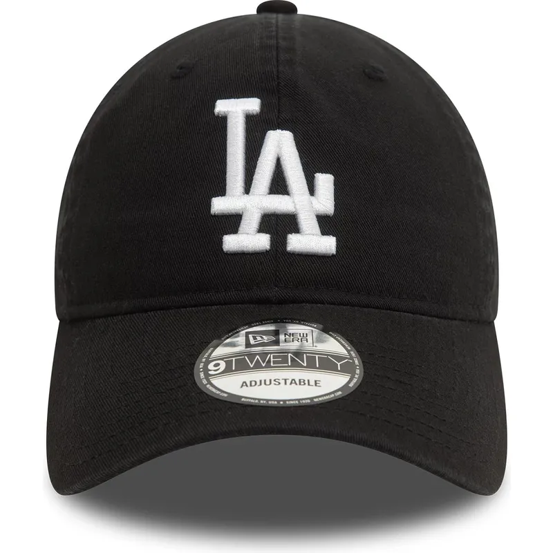 svart-bojd-justerbar-keps-9twenty-washed-fran-los-angeles-dodgers-mlb-av-new-era