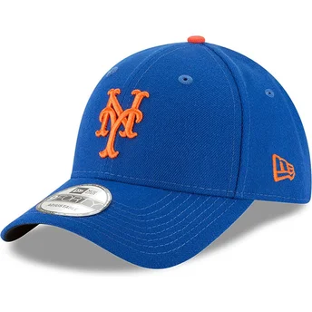 Justerbar blå kurvad keps för pojkar 9FORTY The League från New York Mets MLB av New Era