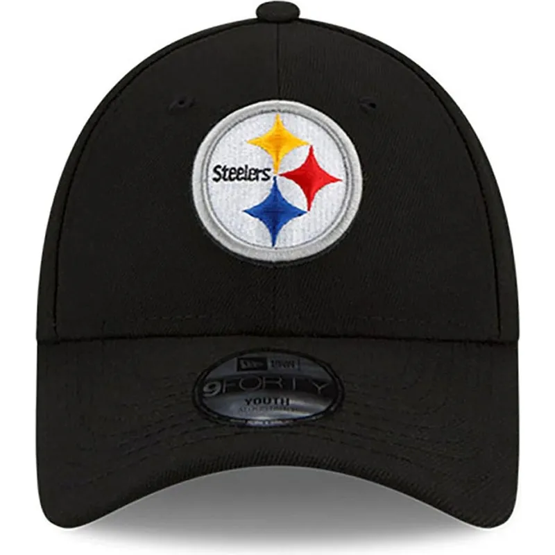 svart-justerbar-bojd-keps-for-barn-9forty-the-league-fran-pittsburgh-steelers-nfl-av-new-era