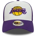 los-angeles-lakers-nba-vit-och-lila-a-frame-team-colour-truckerkeps-fran-new-era