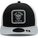 las-vegas-raiders-nfl-9fifty-low-profile-patch-svart-och-gra-truckerkeps-fran-new-era