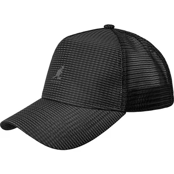 Svart Seersucker Mesh Trucker Keps från Kangol