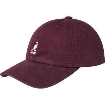 Justerbar Washed Baseball Cordovan i granat från Kangol