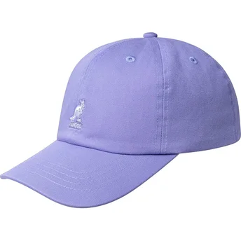 Justerbar lila böjd keps Washed Baseball Iced Lilac från Kangol