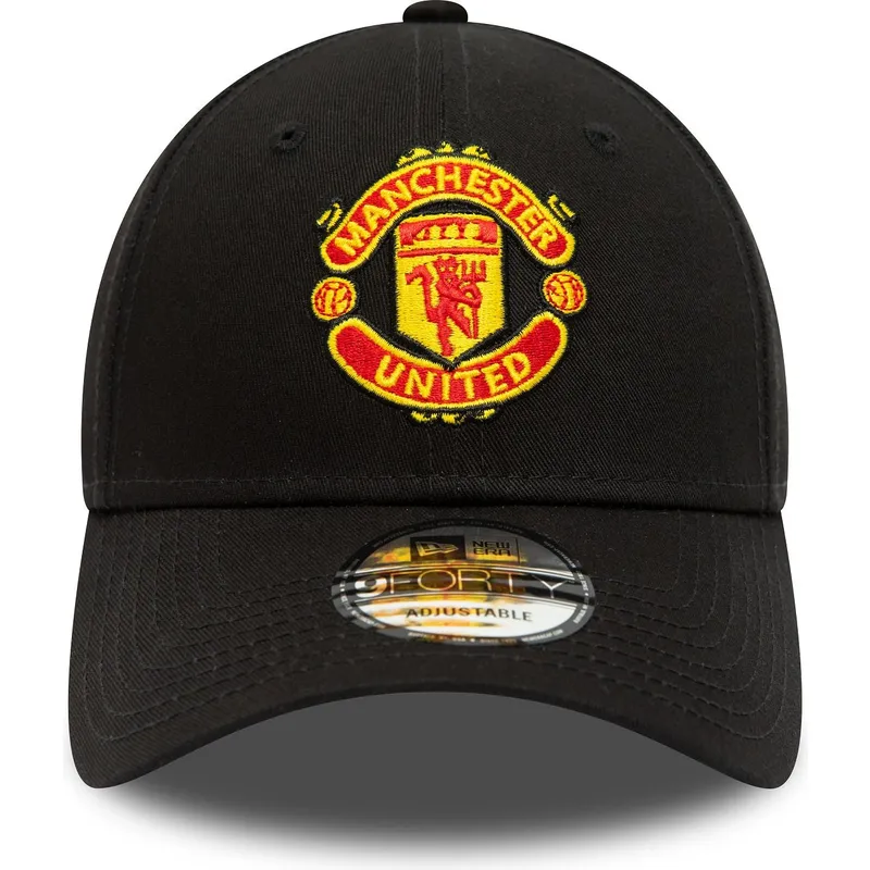 svart-justerbar-kurvad-keps-9forty-essential-fran-manchester-united-football-club-av-new-era