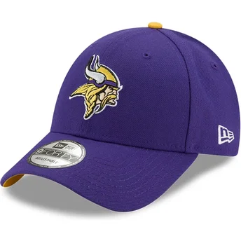 Lila justerbar 9FORTY The League keps med böjd skärm från Minnesota Vikings NFL av New Era