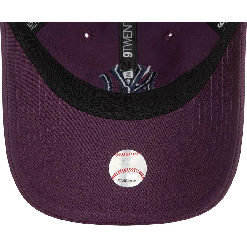new-era-new-york-yankees-mlb-9twenty-league-essential-justerbar-violett-bojd-keps-med-marinbla-logotyp