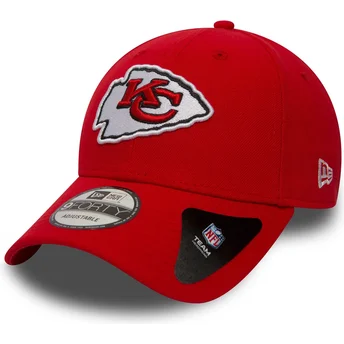 Justerbar röd böjd keps 9FORTY The League från Kansas City Chiefs NFL av New Era