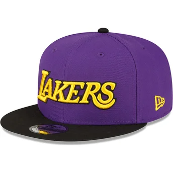 Violetta och svarta snapback 9FIFTY Statement från Los Angeles Lakers NBA av New Era med platt skärm