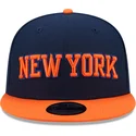 marinbla-och-orange-platt-keps-snapback-9fifty-statement-av-new-york-knicks-nba-fran-new-era