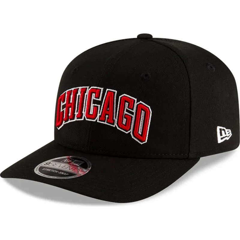svart-bojd-keps-snapback-9seventy-statement-stretch-snap-fran-chicago-bulls-nba-av-new-era