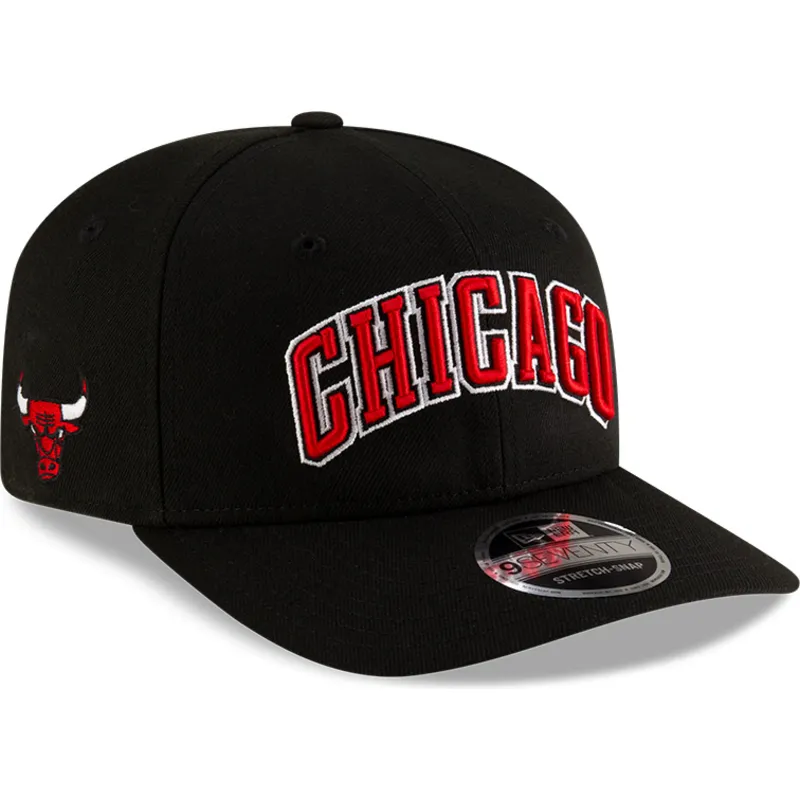 svart-bojd-keps-snapback-9seventy-statement-stretch-snap-fran-chicago-bulls-nba-av-new-era