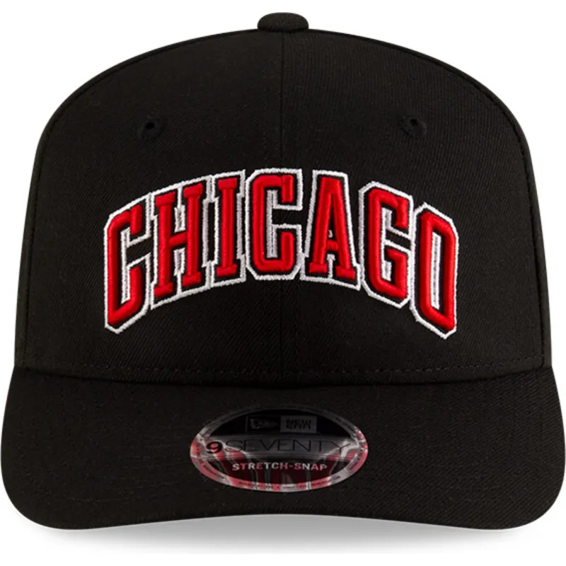 svart-bojd-keps-snapback-9seventy-statement-stretch-snap-fran-chicago-bulls-nba-av-new-era