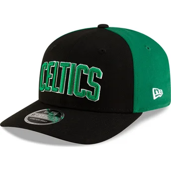 Svart och grön böjd snapback 9SEVENTY Statement Stretch Snap från Boston Celtics NBA av New Era