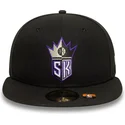 gorra-plana-negra-ajustada-59fifty-classic-de-sacramento-kings-nba-de-new-era