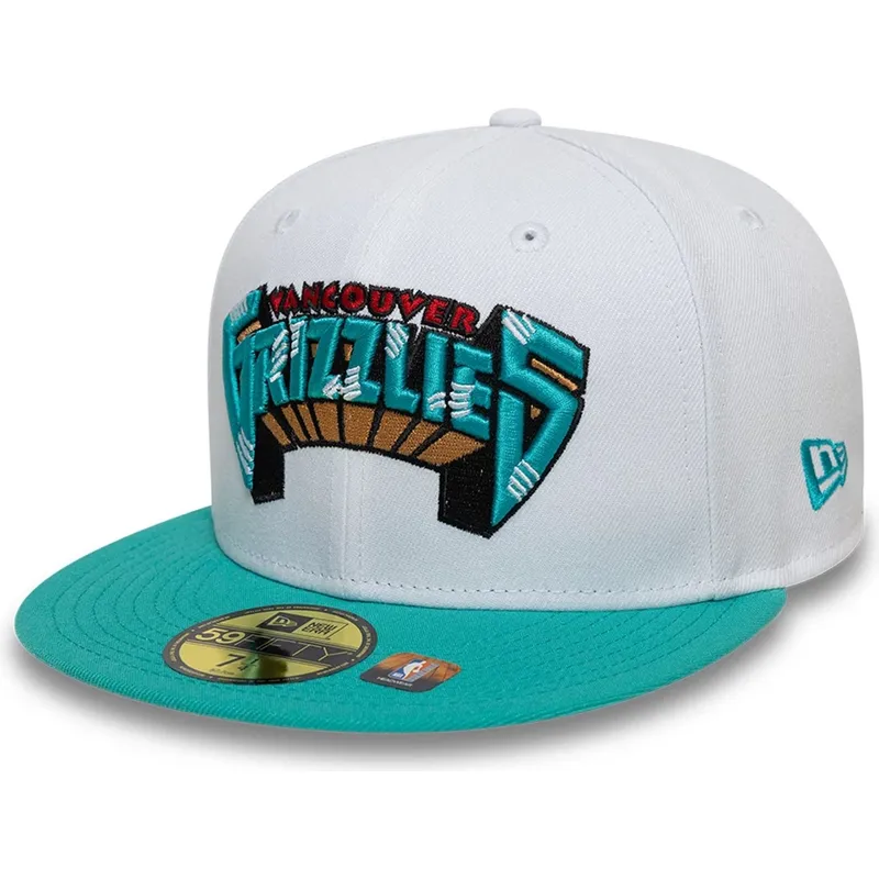 vit-och-gron-fitted-platt-keps-59fifty-classic-fran-memphis-grizzlies-nba-av-new-era