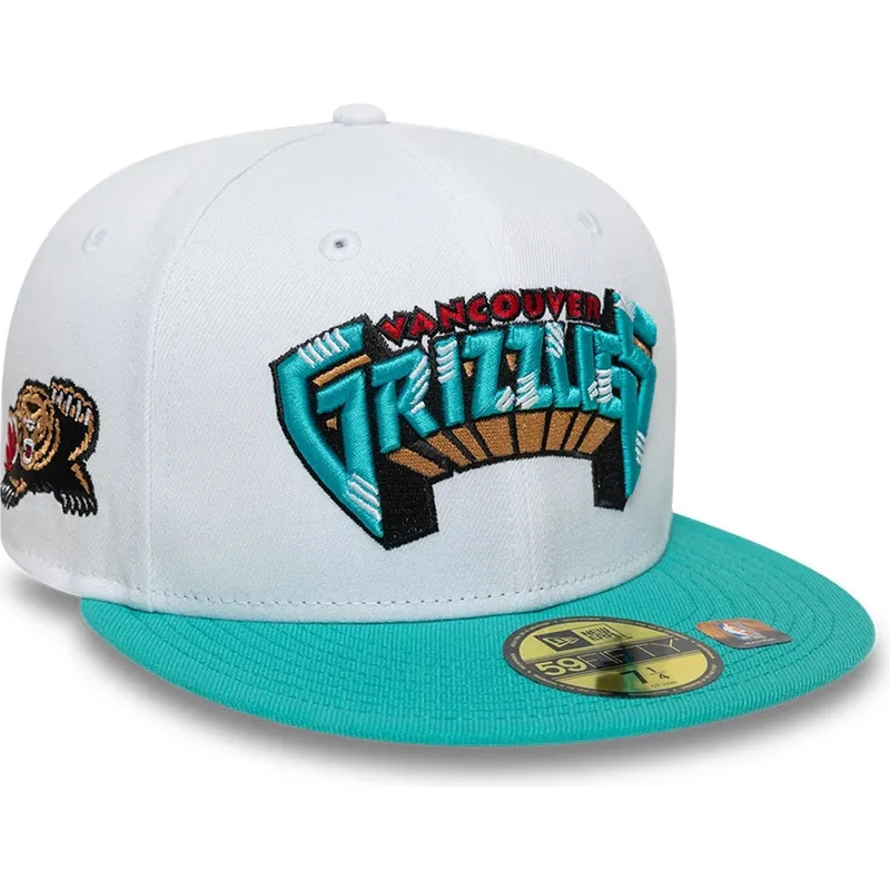 vit-och-gron-fitted-platt-keps-59fifty-classic-fran-memphis-grizzlies-nba-av-new-era