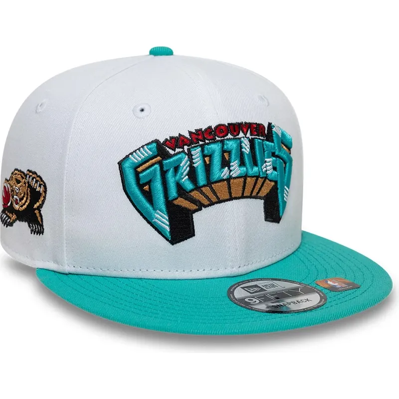 vit-och-gron-platt-snapback-keps-9fifty-classic-fran-memphis-grizzlies-nba-av-new-era