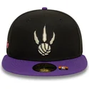 gorra-plana-negra-y-violeta-ajustada-59fifty-classic-de-toronto-raptors-nba-de-new-era