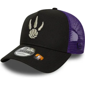 Svart och lila A Frame Classic truckerkeps från Toronto Raptors NBA av New Era