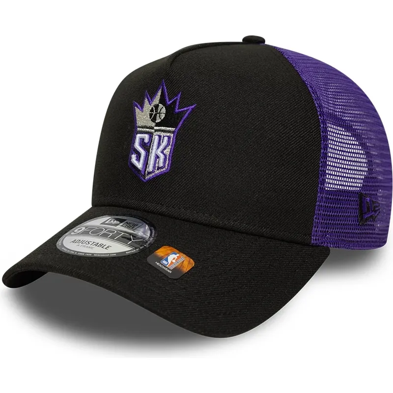 svart-och-lila-trucker-keps-a-frame-classic-fran-sacramento-kings-nba-av-new-era