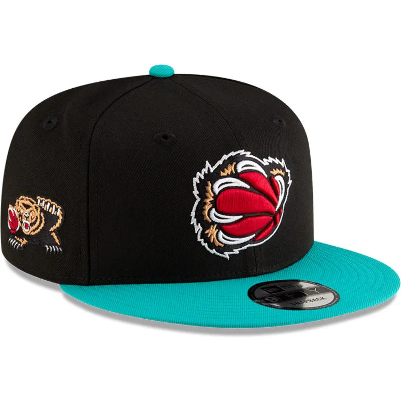 svart-och-gron-platt-snapback-keps-9fifty-classic-fran-memphis-grizzlies-nba-av-new-era