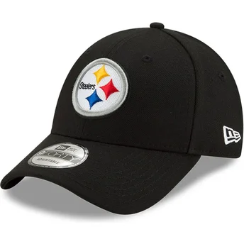 Kepsar böjd svart justerbart band 9FORTY The League från Pittsburgh Steelers NFL av New Era