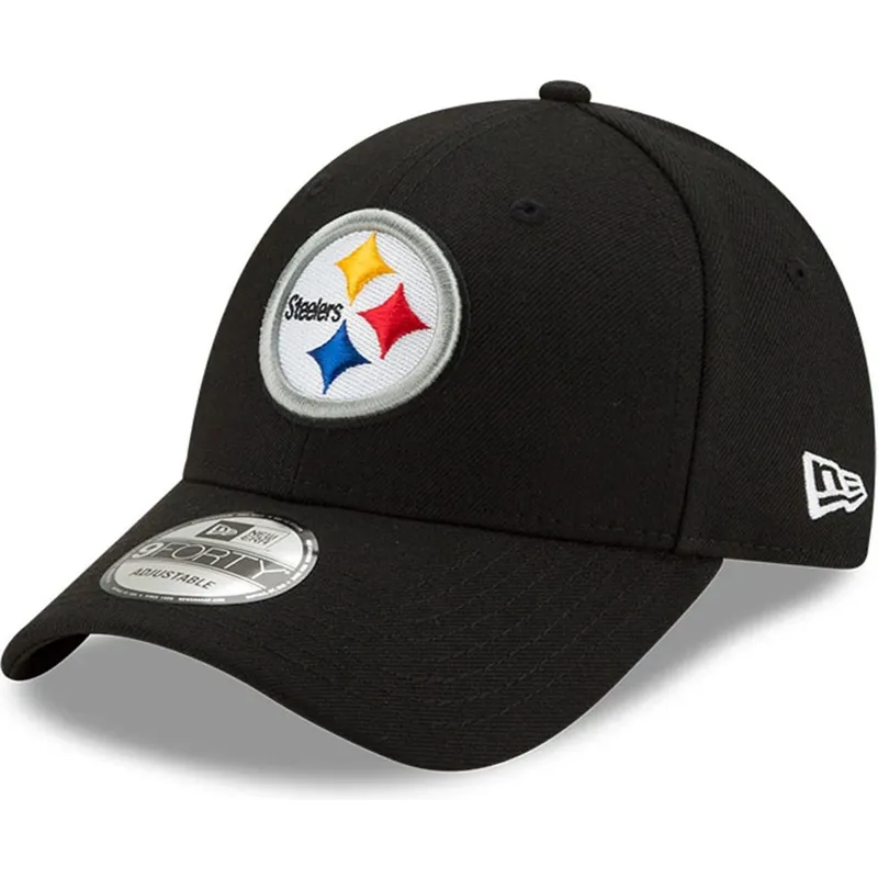 svart-justerbar-kurvad-keps-9forty-the-league-fran-pittsburgh-steelers-nfl-av-new-era