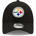 svart-justerbar-kurvad-keps-9forty-the-league-fran-pittsburgh-steelers-nfl-av-new-era