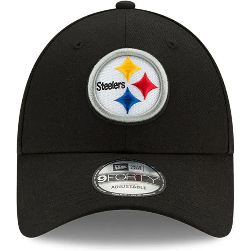 svart-justerbar-kurvad-keps-9forty-the-league-fran-pittsburgh-steelers-nfl-av-new-era
