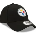 svart-justerbar-kurvad-keps-9forty-the-league-fran-pittsburgh-steelers-nfl-av-new-era