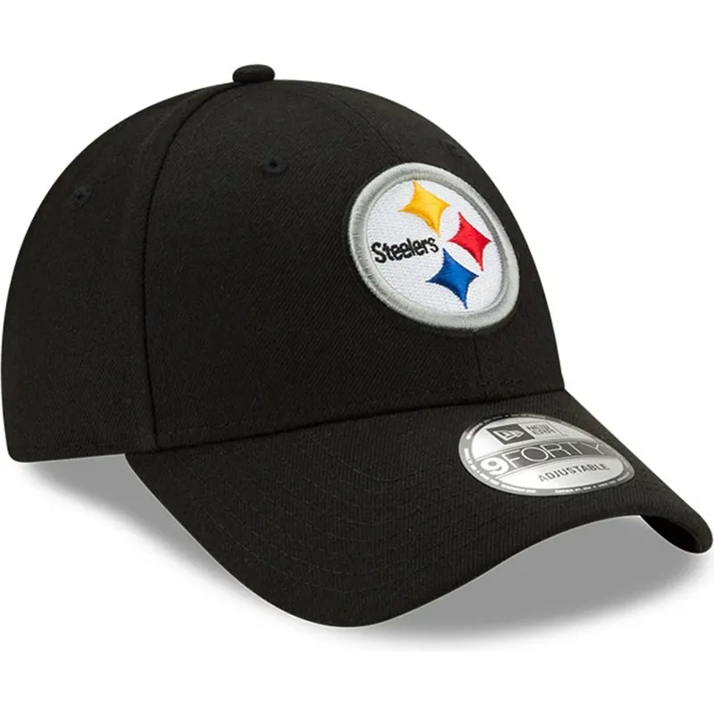 svart-justerbar-kurvad-keps-9forty-the-league-fran-pittsburgh-steelers-nfl-av-new-era