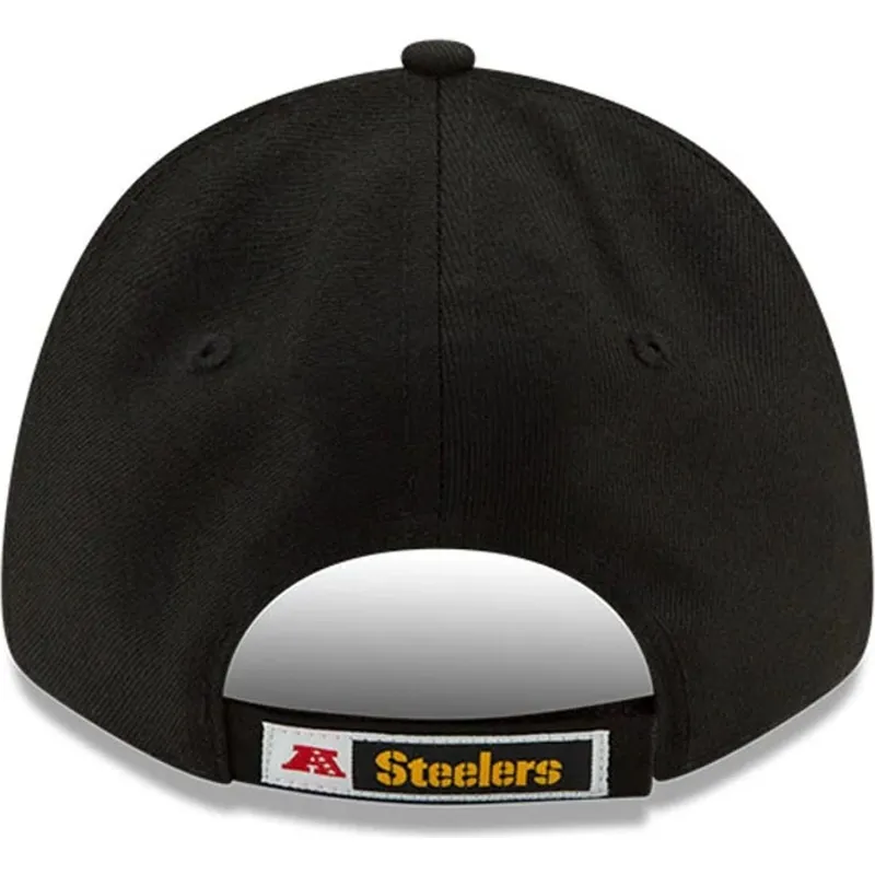 svart-justerbar-kurvad-keps-9forty-the-league-fran-pittsburgh-steelers-nfl-av-new-era