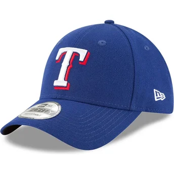 Kepsar böjd blå justerbart band 9FORTY The League från Texas Rangers MLB av New Era