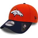 new-era-curved-brim-9forty-the-league-denver-broncos-nfl-orange-and-navy-blue-adjustable-cap