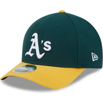 Grön och gul kurvad snapback 9FORTY M-Crown Player Replica för Oakland Athletics MLB från New Era